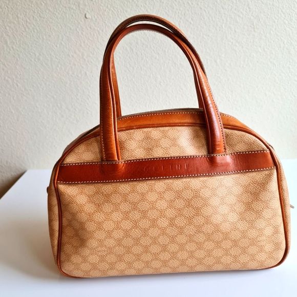 Celine Handbags - Celine Vintage Macadam Bowling Bag Brown